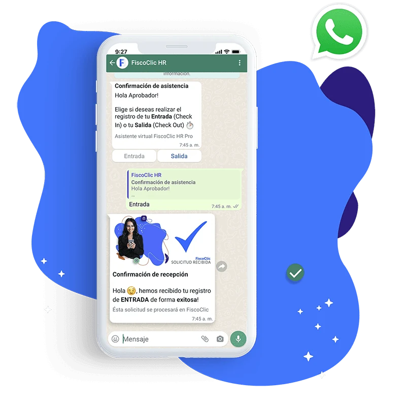 Reloj Checador desde Whatsapp